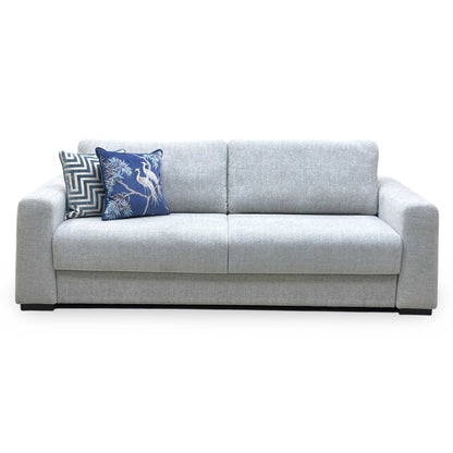 ‘Archie’ Light Grey Fabric 4 Seater Deluxe Sofa Bed