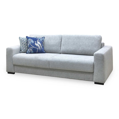 ‘Archie’ Light Grey Fabric 4 Seater Deluxe Sofa Bed