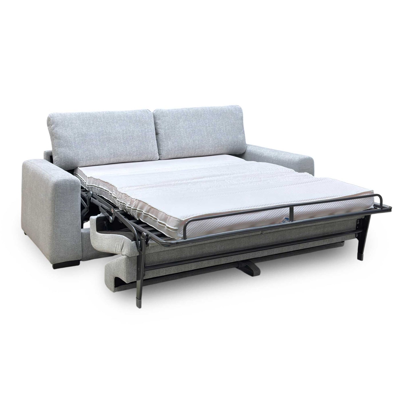 ‘Archie’ Light Grey Fabric 4 Seater Deluxe Sofa Bed