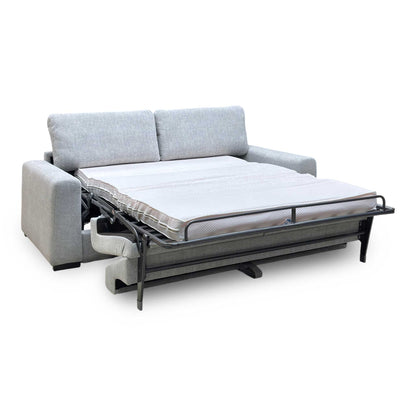 ‘Archie’ Light Grey Fabric 4 Seater Deluxe Sofa Bed