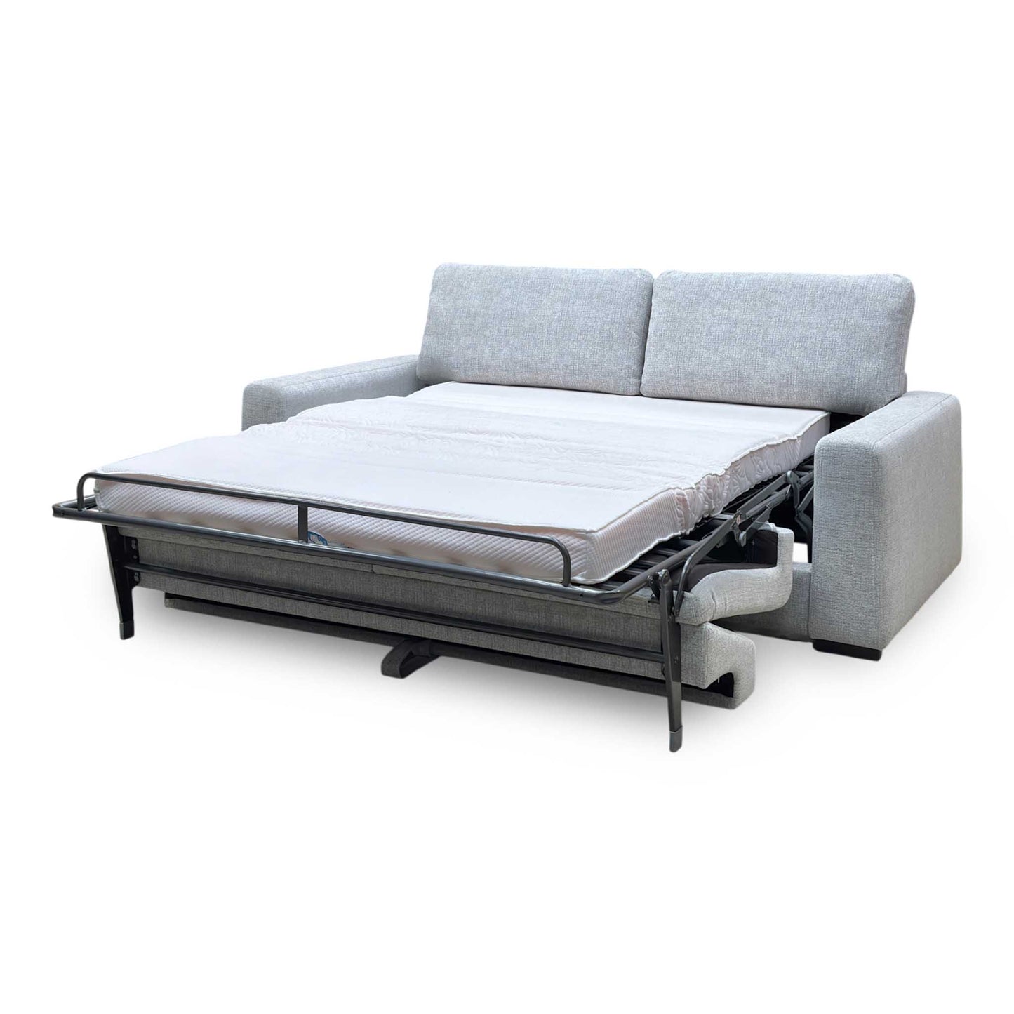 ‘Archie’ Light Grey Fabric 4 Seater Deluxe Sofa Bed
