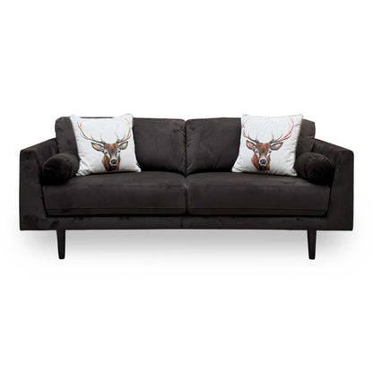 Habitat ‘Jacob’ Bourneville Chocolate Brown Velvet Fabric 3 Seater Sofa