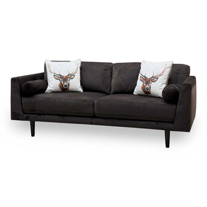 Habitat ‘Jacob’ Bourneville Chocolate Brown Velvet Fabric 3 Seater Sofa