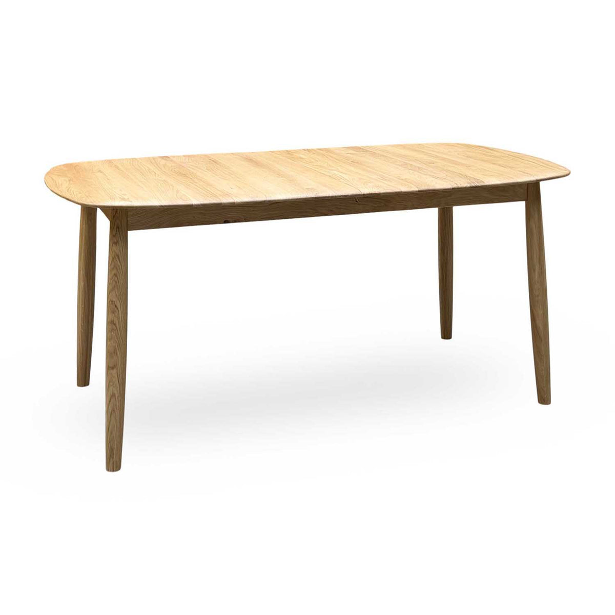 Stockholm Light Oak Solid Oak 160cm Extending Dining Table with 150cm Dining Bench + 2 Dining Chairs – view 12