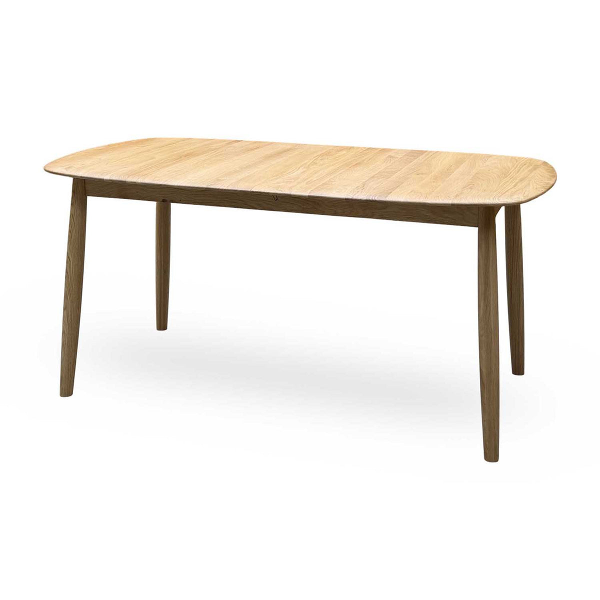 Stockholm Light Oak Solid Oak 160cm Extending Dining Table with 150cm Dining Bench + 2 Dining Chairs – view 14