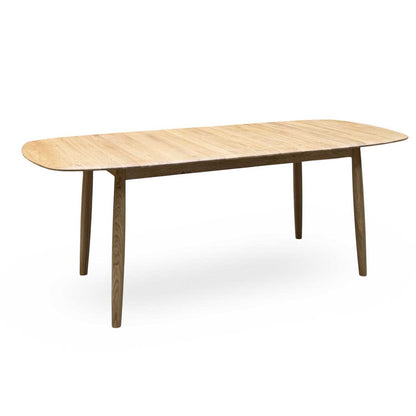 Stockholm Light Oak Solid Oak 160cm Extending Dining Table with 150cm Dining Bench + 2 Dining Chairs – view 15