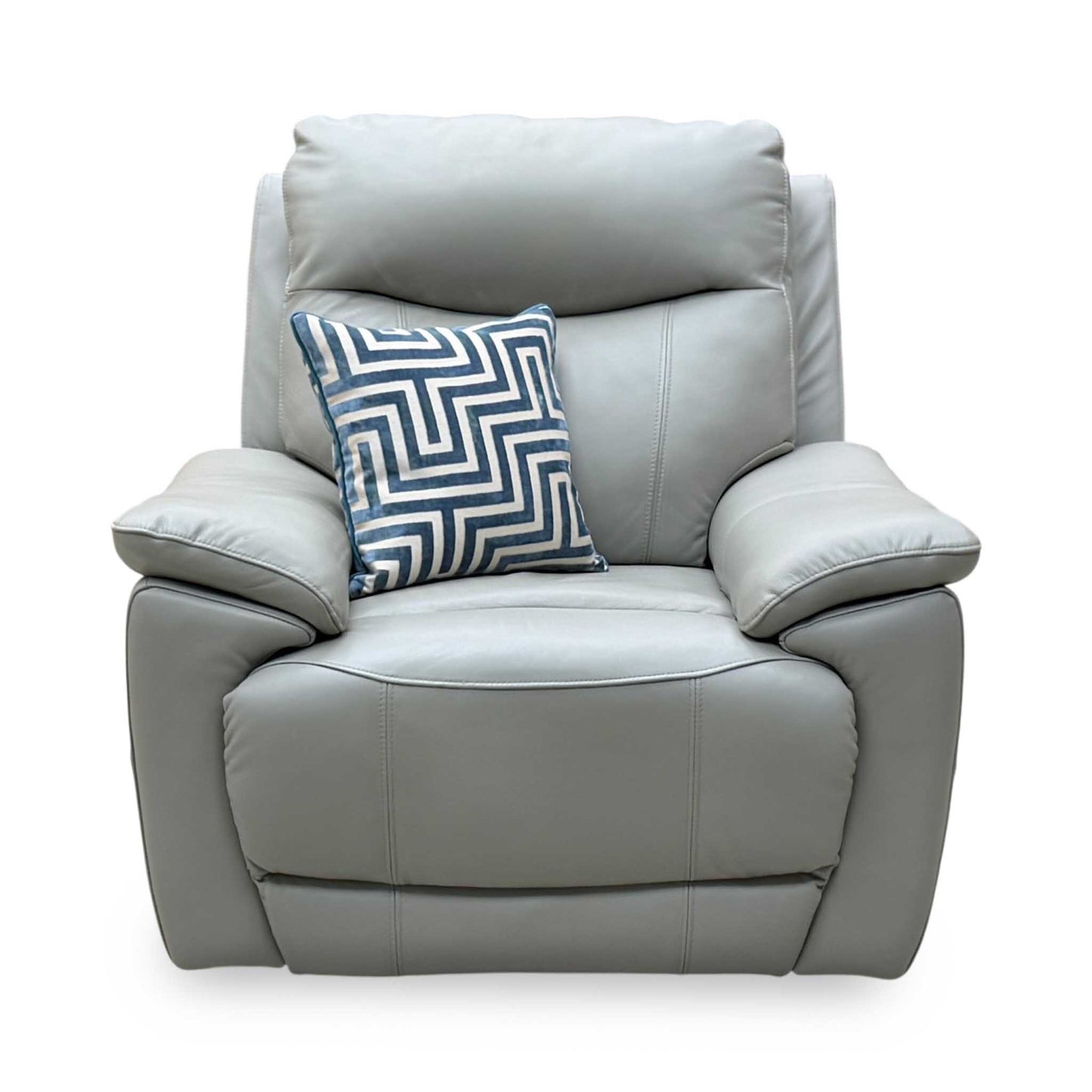 ‘Sloane’ Lead Grey Leather Power Recliner Chair