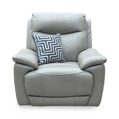 ‘Sloane’ Lead Grey Leather Power Recliner Chair