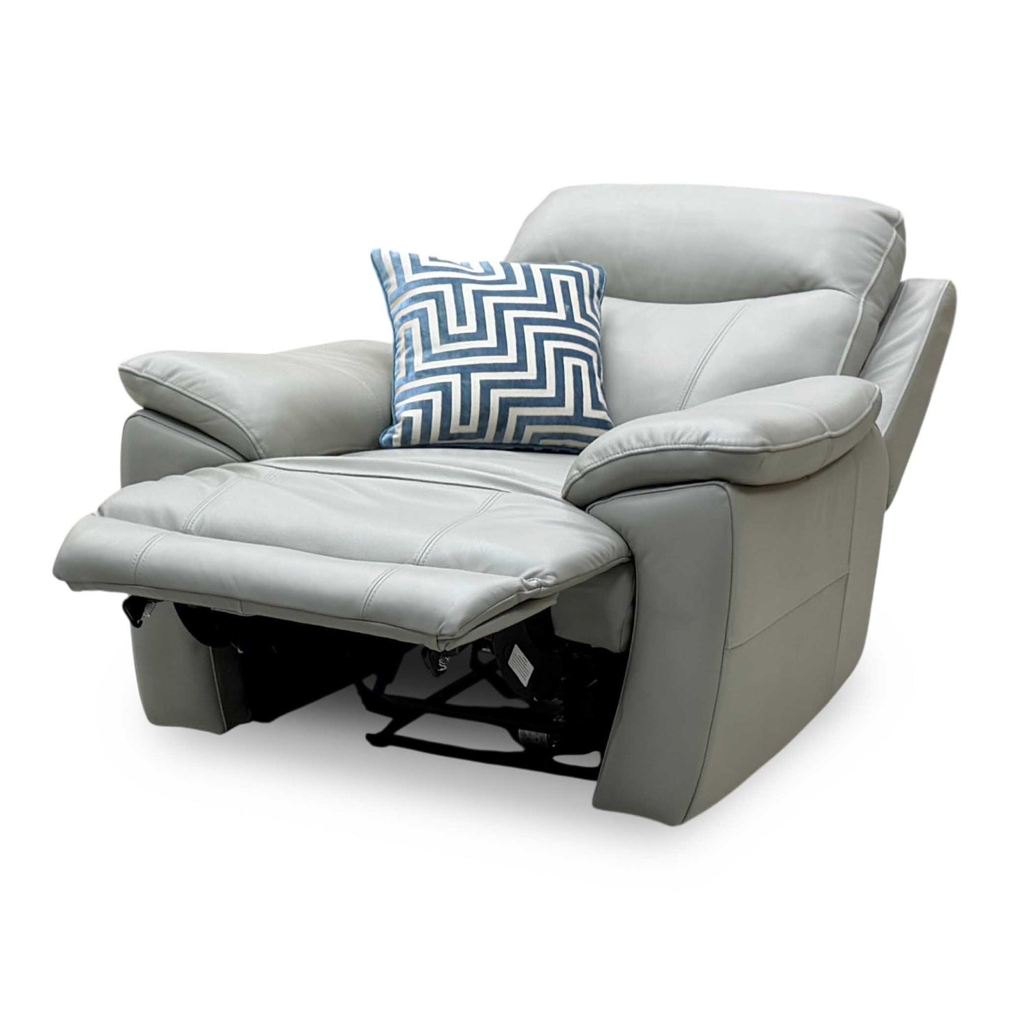 ‘Sloane’ Lead Grey Leather Power Recliner Chair