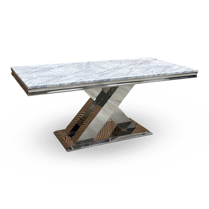 ‘Dolce’ Real Marble Large 180cm Fixed Dining Table