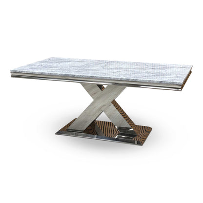‘Dolce’ Real Marble Large 180cm Fixed Dining Table