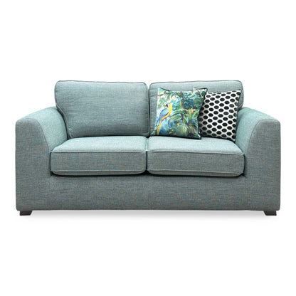 ‘Lorella’ Duck Egg Blue Fabric Formal Back Large 2 Seater Deluxe Sofa Bed