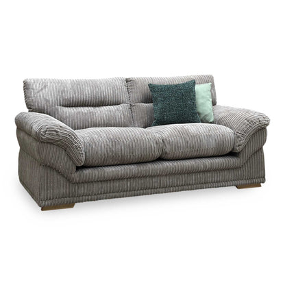 ‘Claude’ Steel Grey Jumbo Cord Fabric 2 Seater Sofa