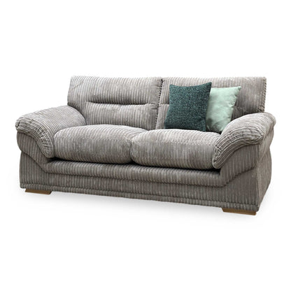 ‘Claude’ Steel Grey Jumbo Cord Fabric 2 Seater Sofa