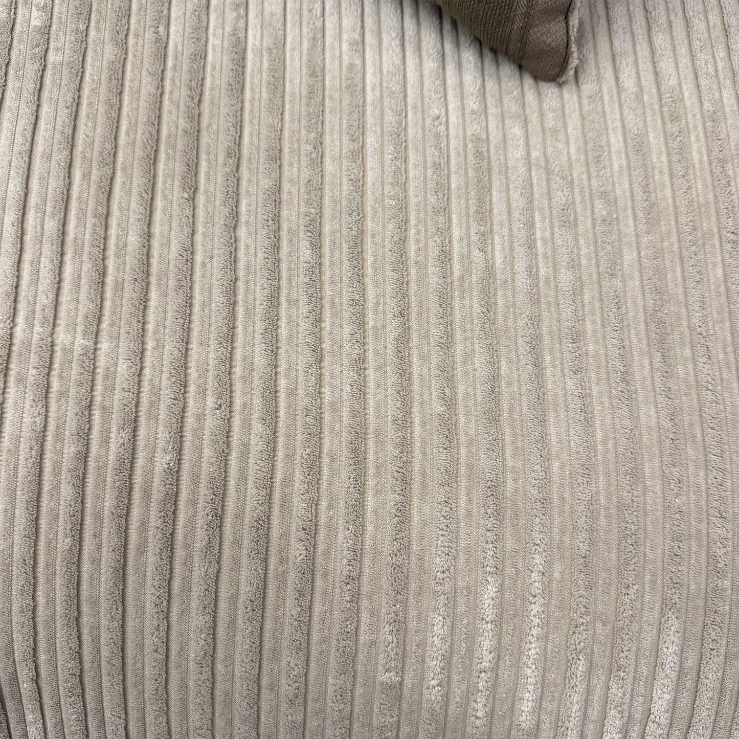 ‘Celine’ Mink and Mocha Jumbo Cord Fabric 4 Seater Pillow Back Sofa