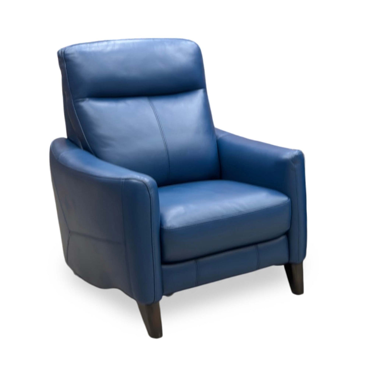 World of Leather Compact Collection Petit Bv-313e Ocean Blue Leather Armchair – view 3