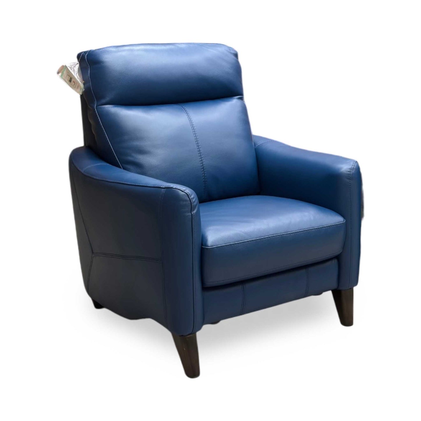 World of Leather Compact Collection 'Petit' Bv-313e Ocean Blue Leather Armchair