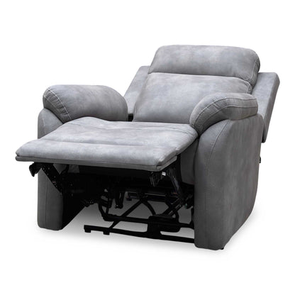 ‘Linea’ Storm Grey Fabric Power Recliner Armchair