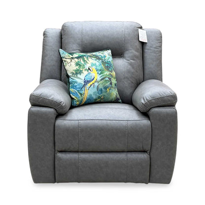‘Marlowe’ Grey Microfiber Fabric Power Recliner Armchair