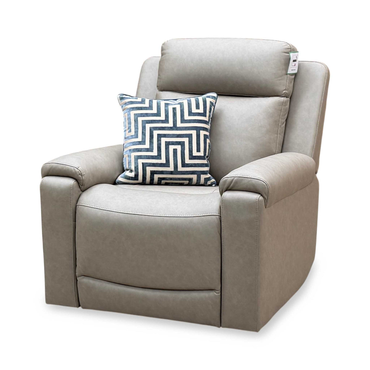 ‘Nova’ Taupe Grey Fabric Power Recliner Armchair