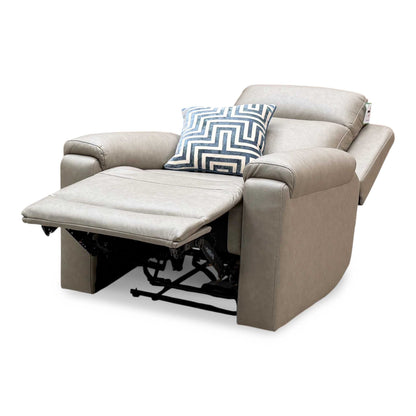 ‘Nova’ Taupe Grey Fabric Power Recliner Armchair