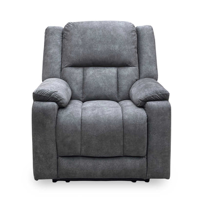 ‘Savoy’ Dark Grey Microfiber Fabric Power Recliner Armchair