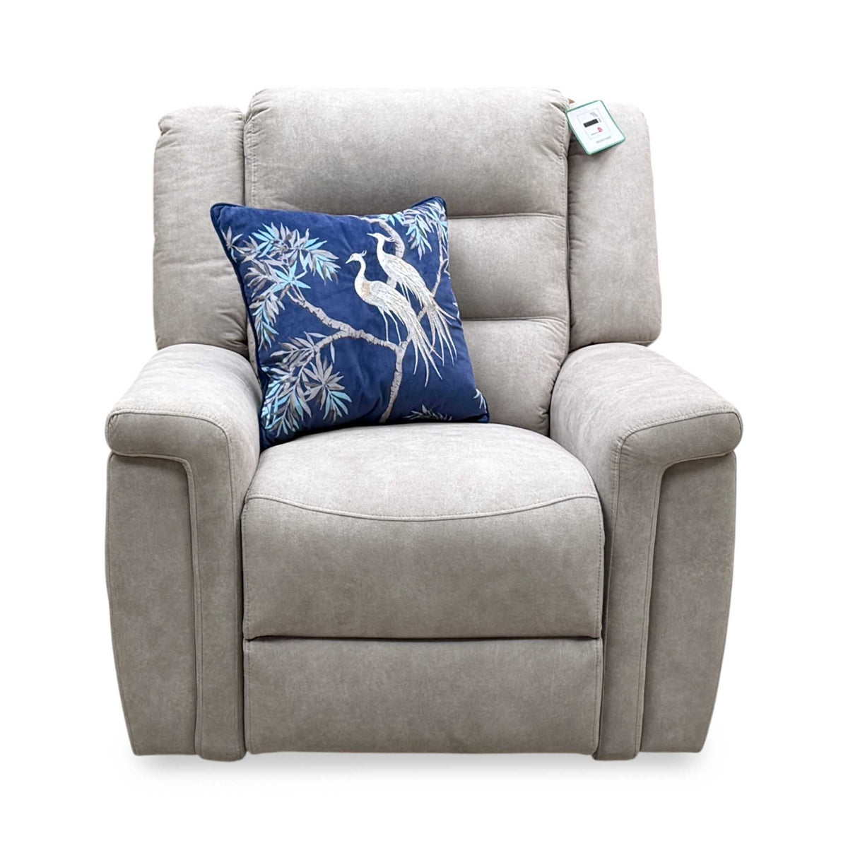 'Vega’ Beige Microfiber Fabric Power Recliner Armchair