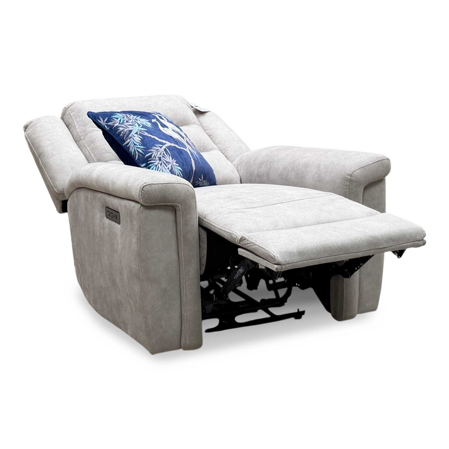 'Vega’ Beige Microfiber Fabric Power Recliner Armchair