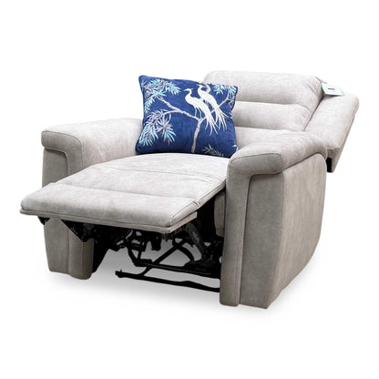 'Vega’ Beige Microfiber Fabric Power Recliner Armchair