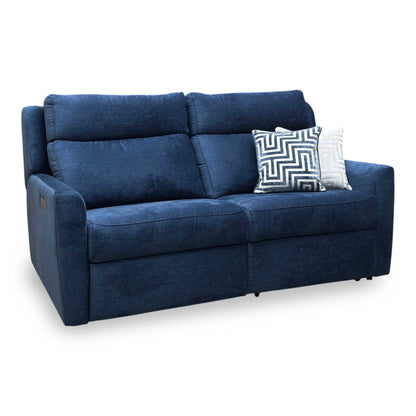 G Plan ‘ Wren’ B282 Liso Atlantic Blue Fabric 2 Cushion 3 Seater Power Recliner Sofa