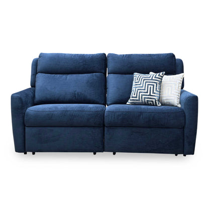 G Plan ‘ Wren’ B282 Liso Atlantic Blue Fabric 2 Cushion 3 Seater Power Recliner Sofa