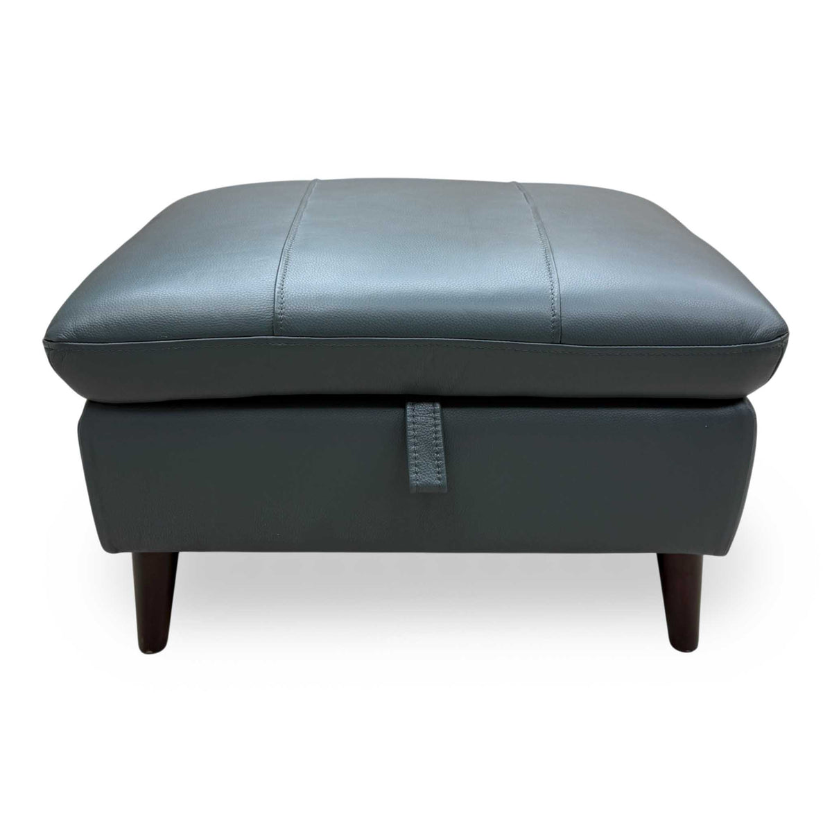 'Winner' Peacock Green Cat-40-09 Leather Storage Footstool