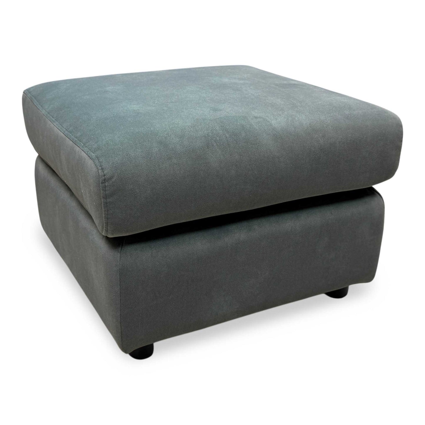 'Raven' Dexter Fern Green Velvet Fabric Footstool