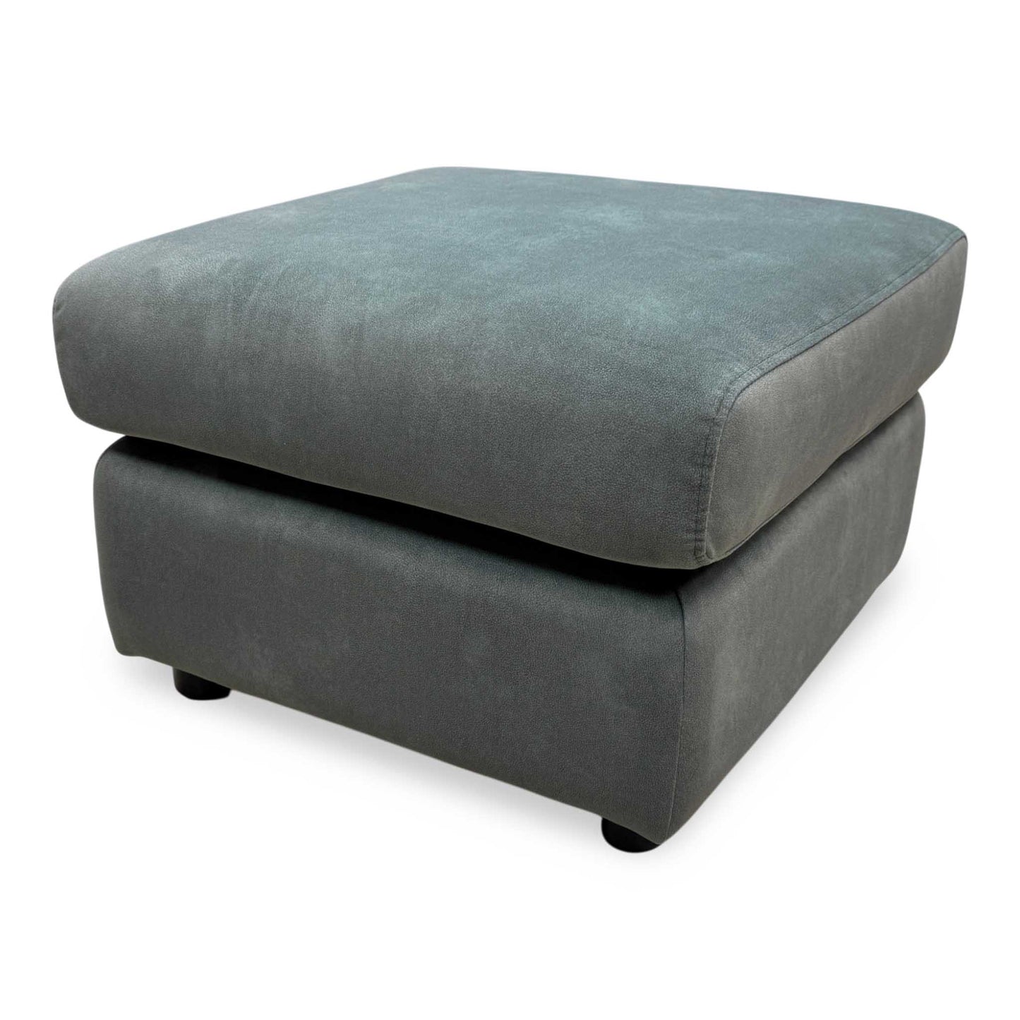 'Raven' Dexter Fern Green Velvet Fabric Footstool