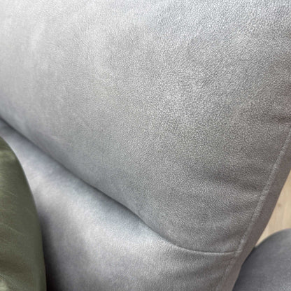 'Morgan' Dexter Smoke Grey Velvet Fabric 3 + 2 Seater Power Recliner Sofa Set