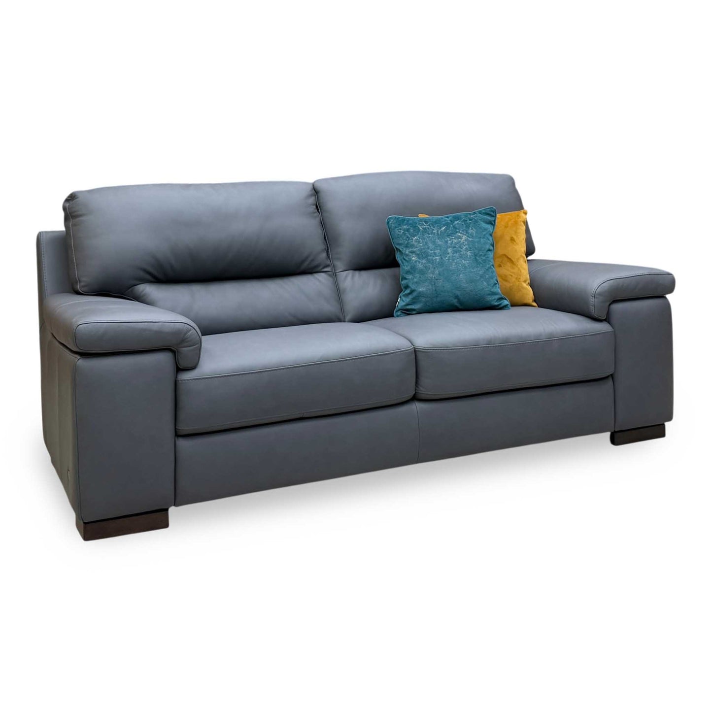 Marinelli ‘Carbone’ Tatto Grey 4370 Leather 3 Seater Sofa