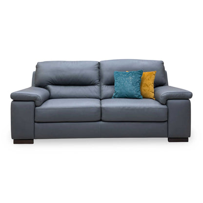 Marinelli ‘Carbone’ Tatto Grey 4370 Leather 3 Seater Sofa