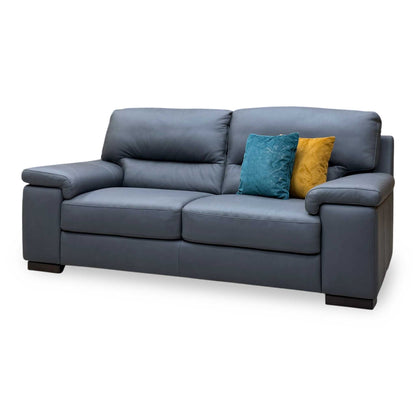 Marinelli ‘Carbone’ Tatto Grey 4370 Leather 3 Seater Sofa