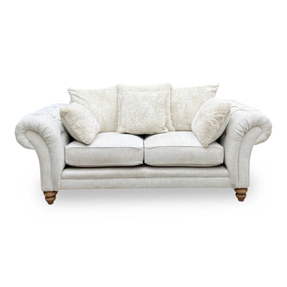 Ideal Home ‘Cotswold’ Darwin Ivory Wo Ft Fabric 2 Seater Scatter Back Sofa