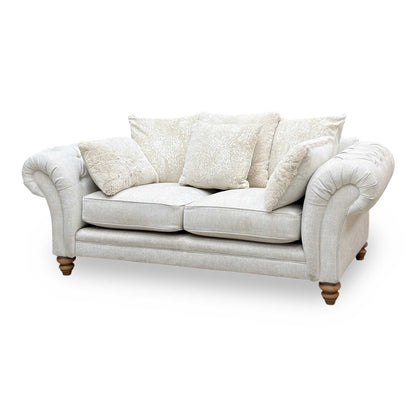 Ideal Home ‘Cotswold’ Darwin Ivory Wo Ft Fabric 2 Seater Scatter Back Sofa