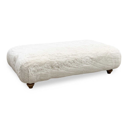 Ideal Home ‘Cotswold’ Darwin Ivory Faux Fur Bench Footstool