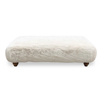 Ideal Home ‘Cotswold’ Darwin Ivory Faux Fur Bench Footstool