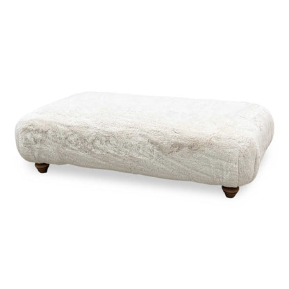 Ideal Home ‘Cotswold’ Darwin Ivory Faux Fur Bench Footstool