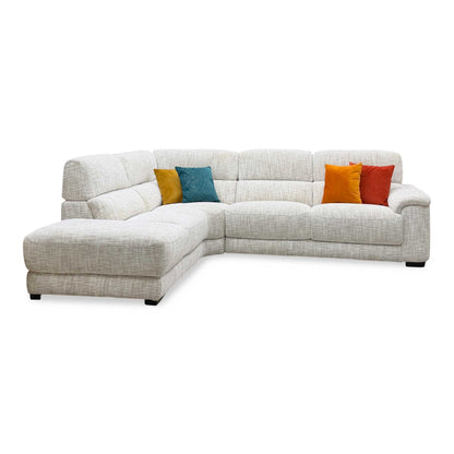 'Nova' Fab-Mga-R04 Beige Fabric Left Hand Facing Chaise End Sofa