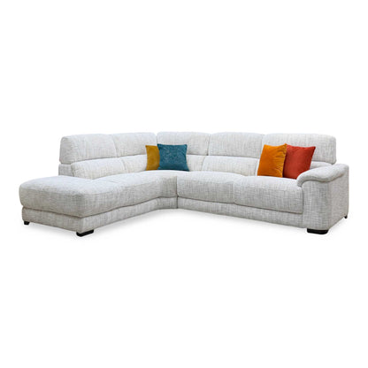'Nova' Fab-Mga-R04 Beige Fabric Left Hand Facing Chaise End Sofa