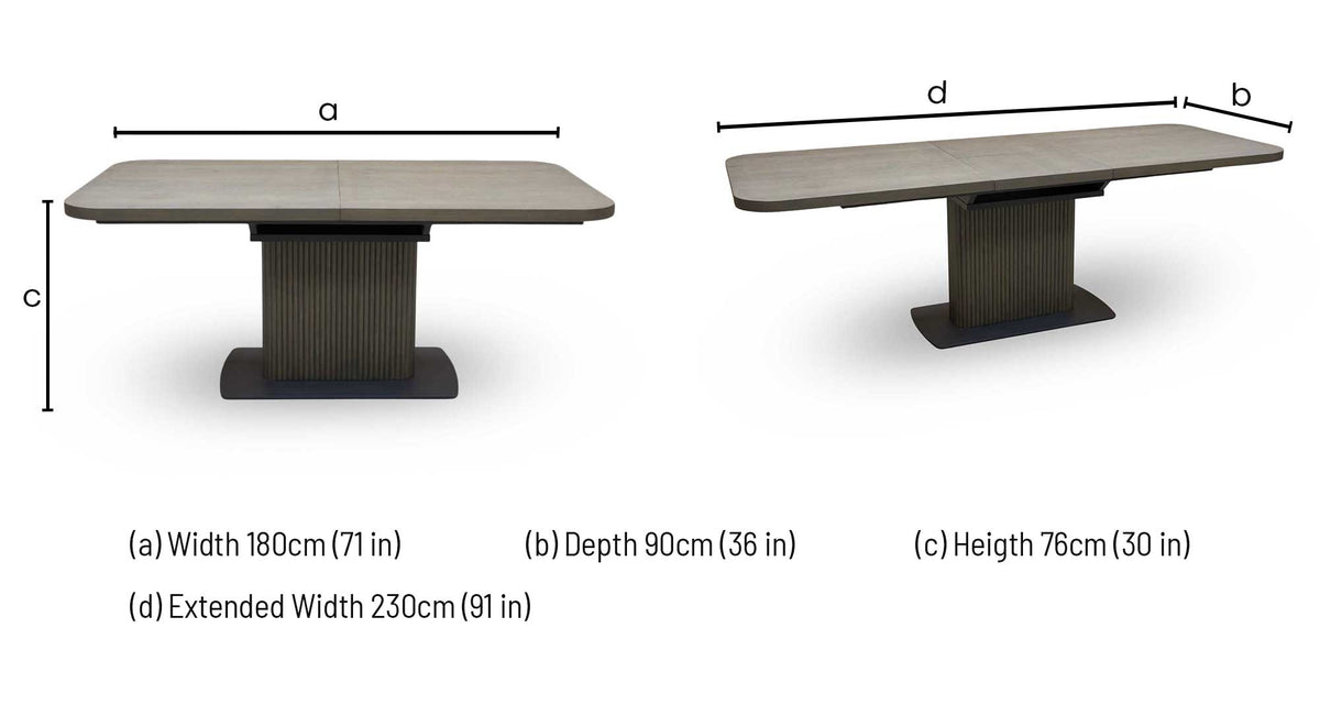 'Jai' Dark Oak Solid Oak Large Extending Dining Table