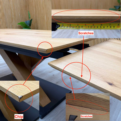 ‘Aydin’ Solid Oak Large Extending Dining Table