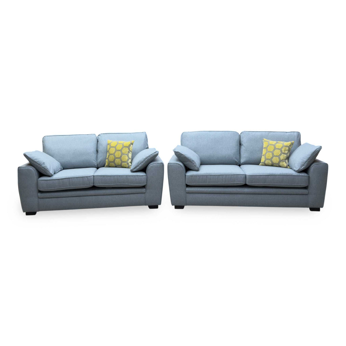 Chalfont Orm Duck Egg Fabric 3 + 2 Seater Sofa Set – view 4
