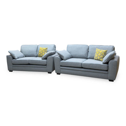 Chalfont Orm Duck Egg Fabric 3 + 2 Seater Sofa Set – view 5