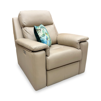 G Plan 'Thornbury' L845 Cambridge Putty Cream Leather Power Recliner Chair with Power Headrest and Power Lumbar